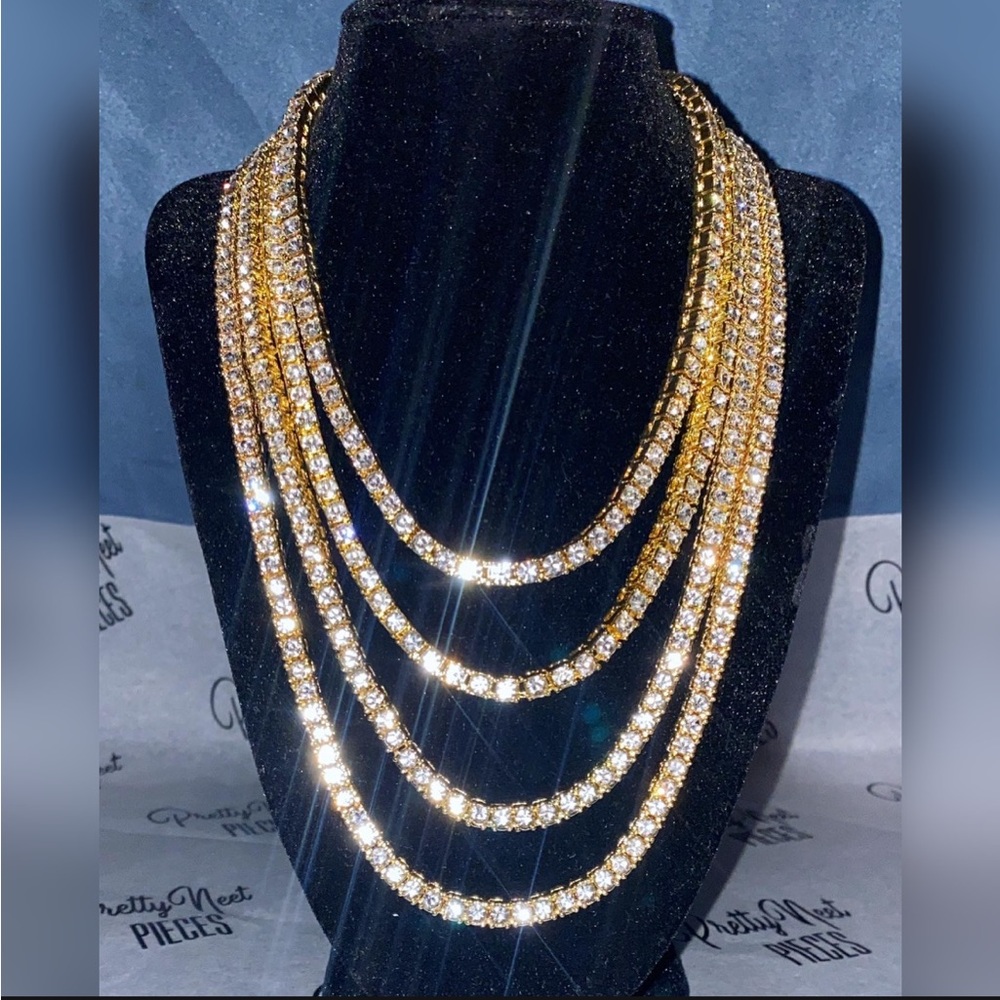 Gold Tennis Necklace